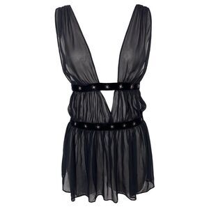 Victoria’s Secret Very Sexy Sheer Babydoll Lingerie S Embellished Velvet Waist